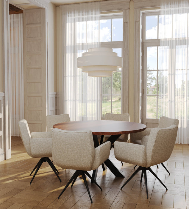 Eiken Tafel Rond Chocolate
