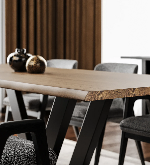 Eiken Tafel Rechthoek Shell Grey