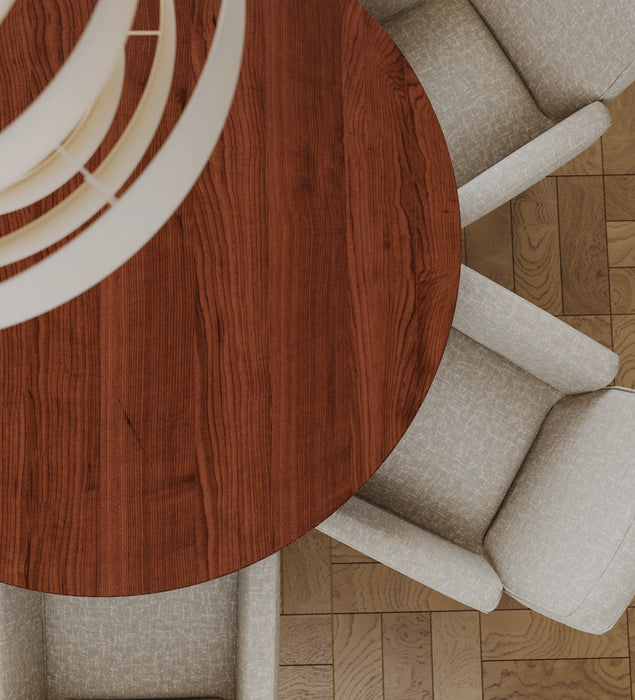 Eiken Tafel Rond Chocolate