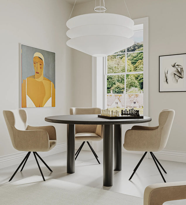 Eiken Tafel Rond Deep Black