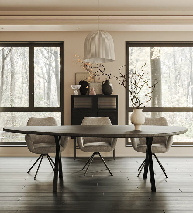 Eiken Tafel Organisch Deep Black