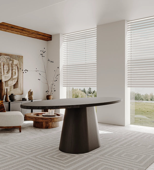 Eiken Tafel Ovaal Deep Black