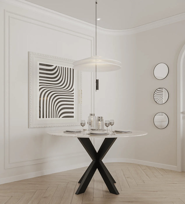 Eettafel Rond Travertin