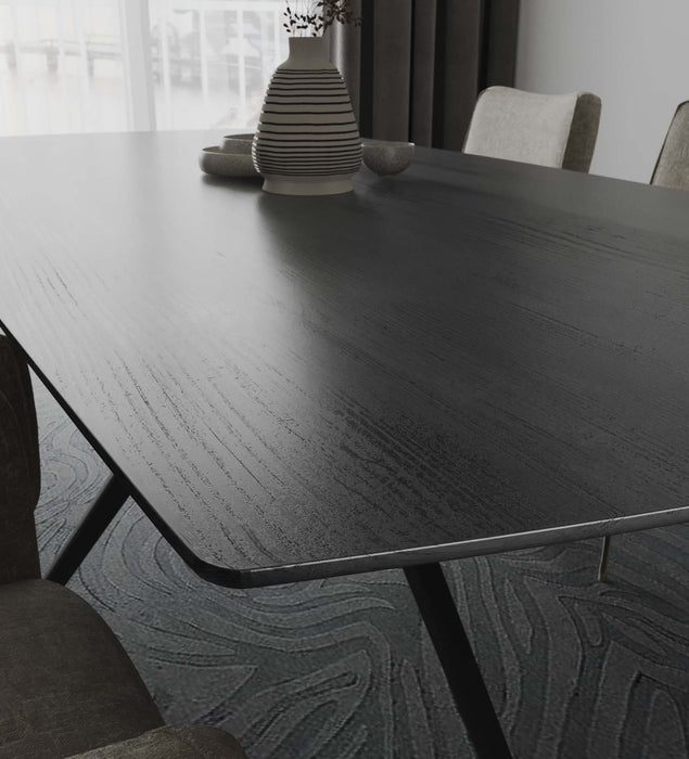 Eiken Tafel Deens Ovaal Deep Black