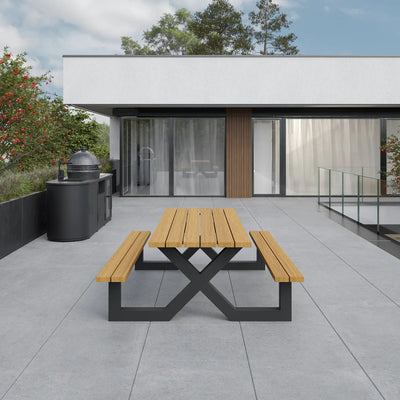 Picknickset Xavi van Iroko hout
