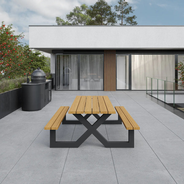 Picknickset Xavi van Iroko hout