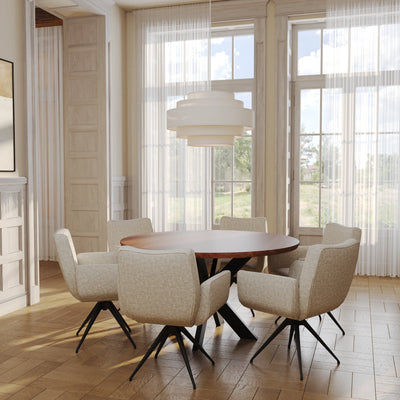Eiken Tafel Rond Chocolate