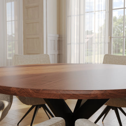 Eiken Tafel Rond Chocolate