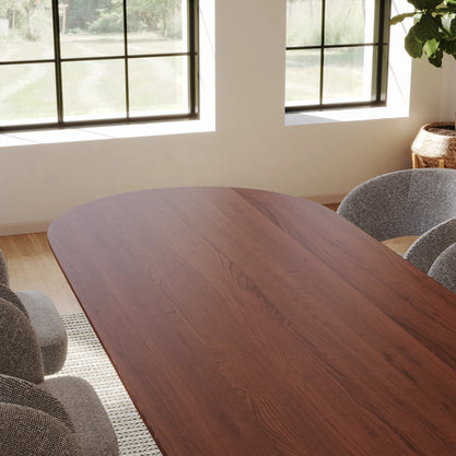 Eiken Tafel Halfrond Chocolate