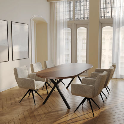 Eiken Tafel Halfrond Cortado