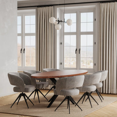 Eiken Tafel Ovaal Chocolate