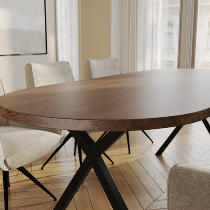 Eiken Tafel Halfrond Cortado