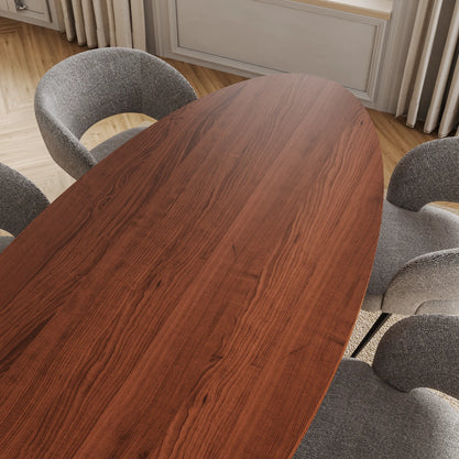 Eiken Tafel Ovaal Chocolate