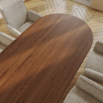 Eiken Tafel Halfrond Cortado