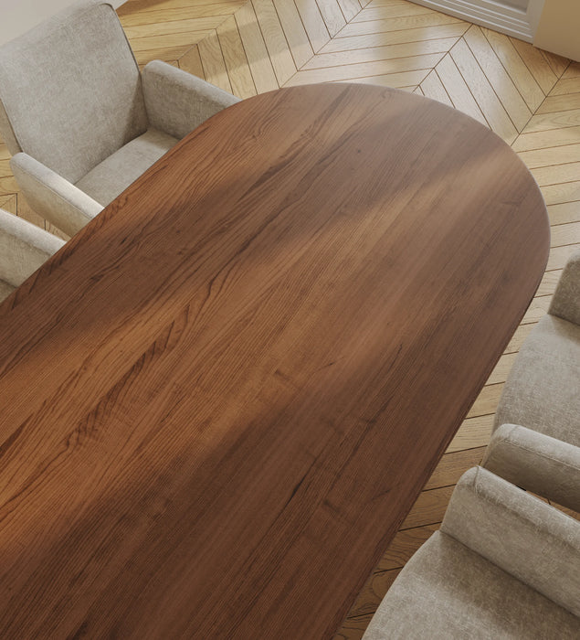 Eiken Tafel Halfrond Cortado