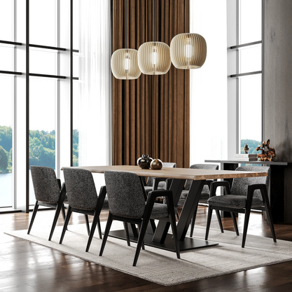 Eiken Tafel Rechthoek Shell Grey