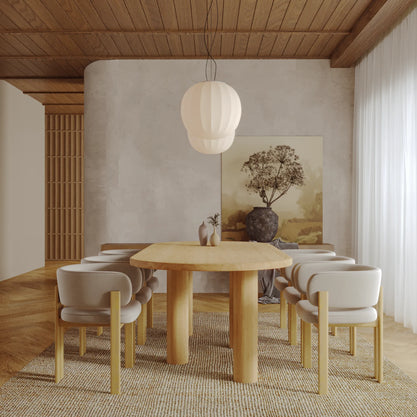 Eiken Tafel Halfrond Pure