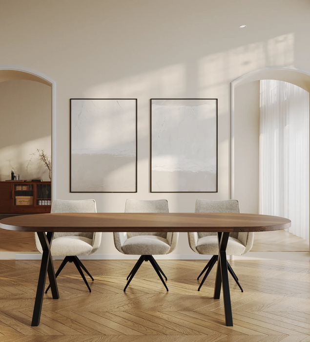 Eiken Tafel Halfrond Cortado