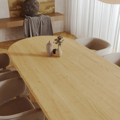 Eiken Tafel Halfrond Pure