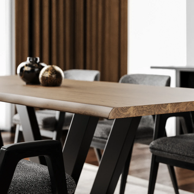 Eiken Tafel Rechthoek Shell Grey