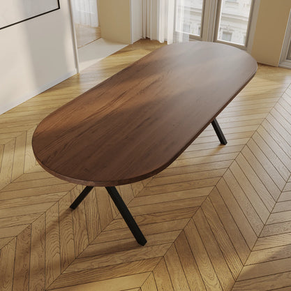 Eiken Tafel Halfrond Cortado