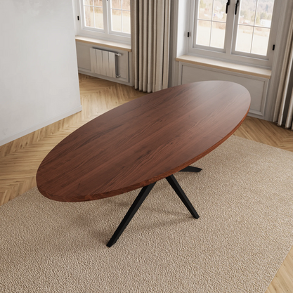 Eiken Tafel Ovaal Chocolate