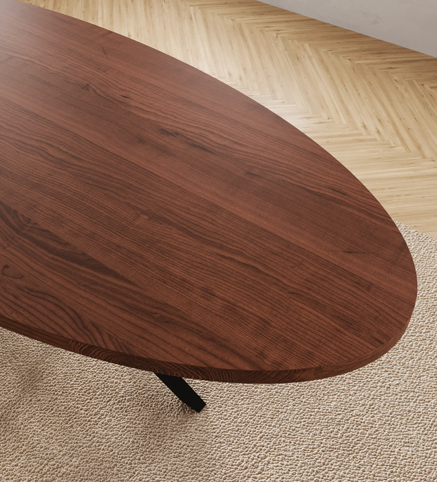 Eiken Tafel Ovaal Chocolate