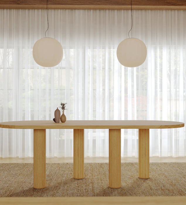 Eiken Tafel Halfrond Pure