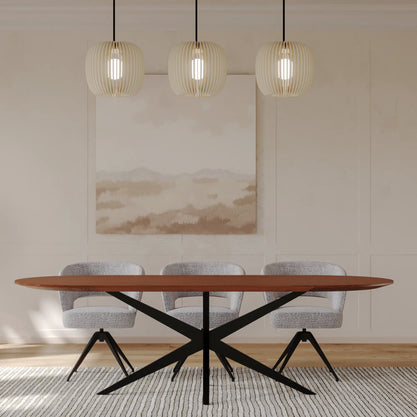 Eiken Tafel Halfrond Chocolate