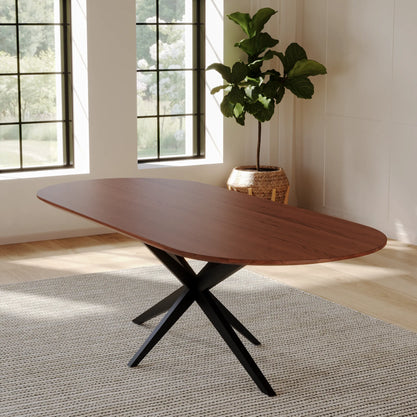 Eiken Tafel Halfrond Chocolate