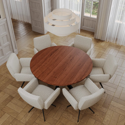 Eiken Tafel Rond Chocolate