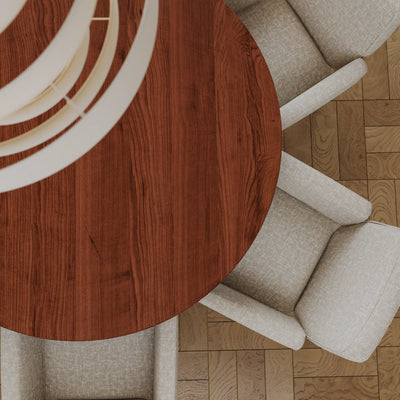 Eiken Tafel Rond Chocolate