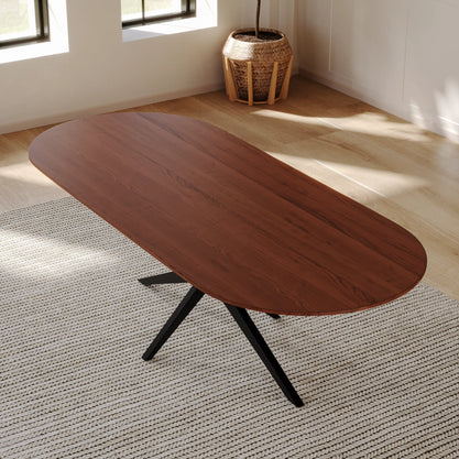 Eiken Tafel Halfrond Chocolate