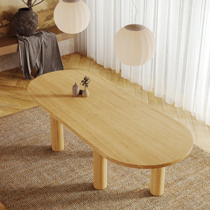 Eiken Tafel Halfrond Pure