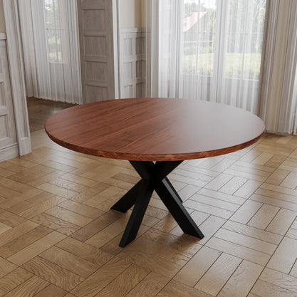 Eiken Tafel Rond Chocolate