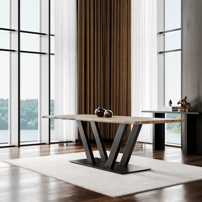 Eiken Tafel Rechthoek Shell Grey