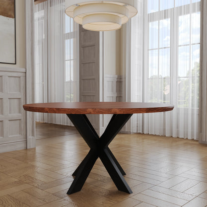 Eiken Tafel Rond Chocolate