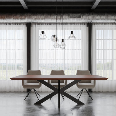 Eiken Tafel Rechthoek Chocolate