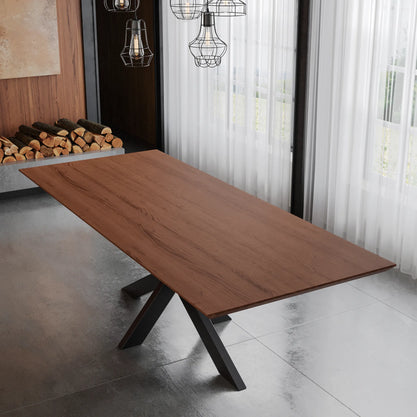 Eiken Tafel Rechthoek Chocolate