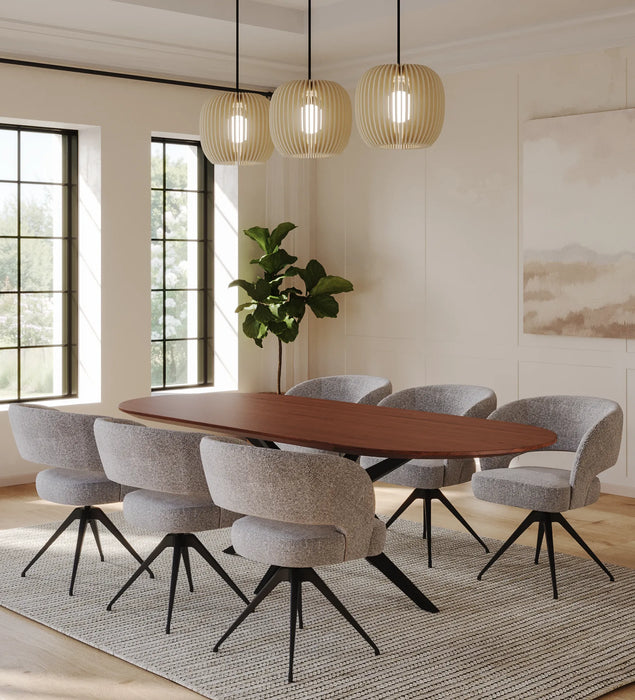 Eiken Tafel Halfrond Chocolate