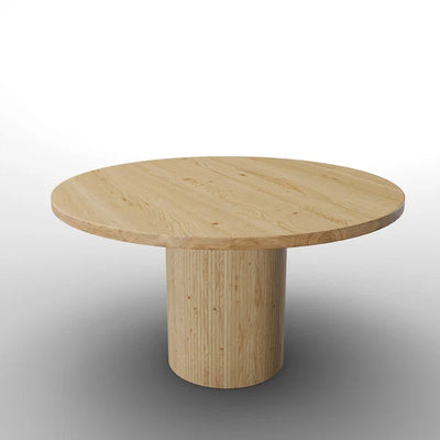 Eiken Onderstel Ronde Zuil - Golvend Rond