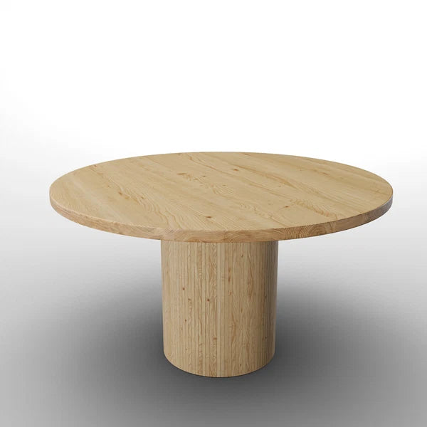 Eiken Onderstel Ronde Zuil - Golvend Rond