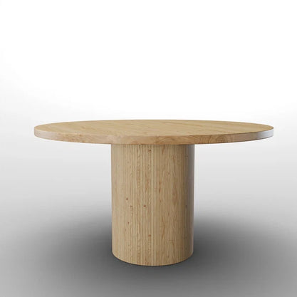 Eiken Onderstel Ronde Zuil - Golvend Rond