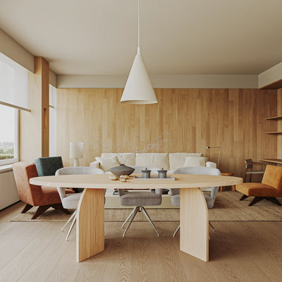 Eiken Tafel Ovaal Pure