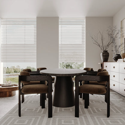 Eiken Tafel Ovaal Deep Black