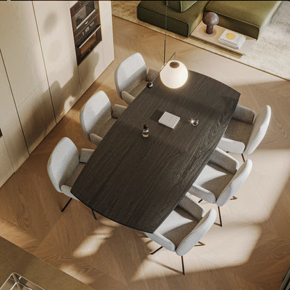 Eiken Tafel Deens Ovaal Deep Black