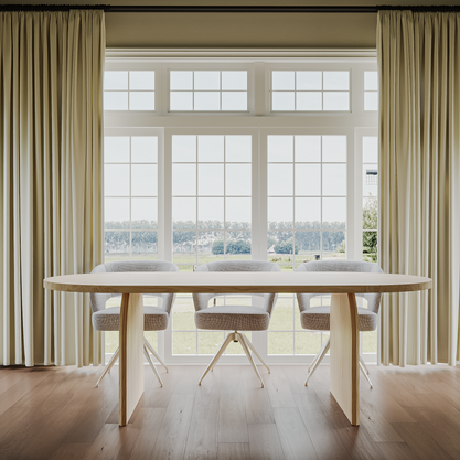 Eiken Tafel Halfrond White 5%