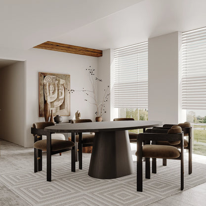 Eiken Tafel Ovaal Deep Black