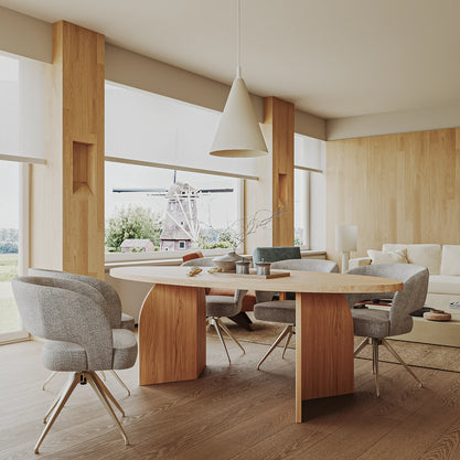 Eiken Tafel Ovaal Pure
