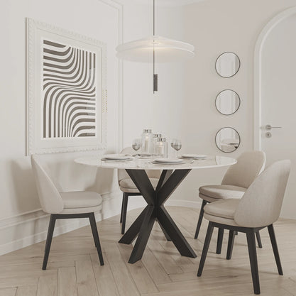 Eettafel Rond Travertin